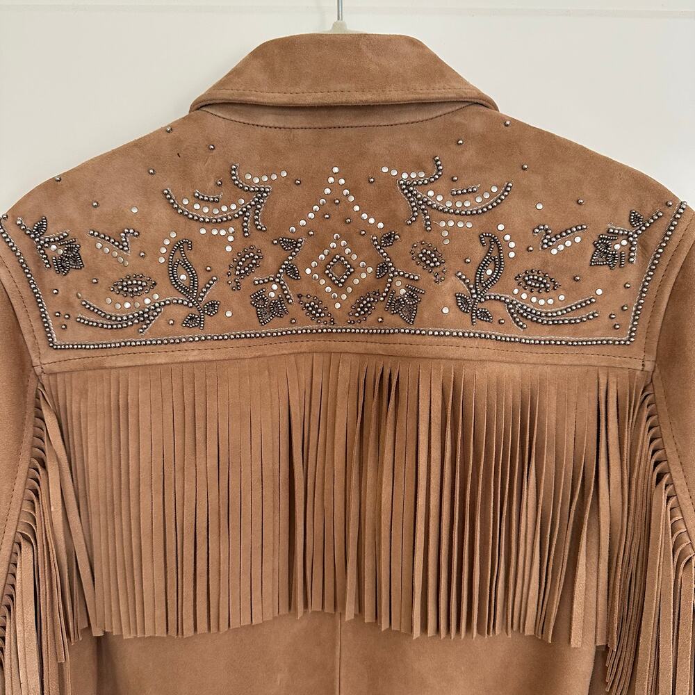 ALLSAINTS Corinna Shai Suede Jacket Size 6 - Picture 12 of 13